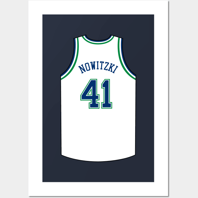 Dirk Nowitzki Dallas Jersey Qiangy Wall Art by qiangdade